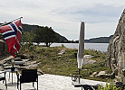 große Südterrasse mit Fjordblick