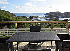 die große Terrasse mit Panorama Meerblick