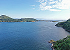 der Fjord vor dem Bootshaus