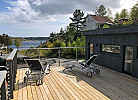 die große Dachterrasse mit Meerblick