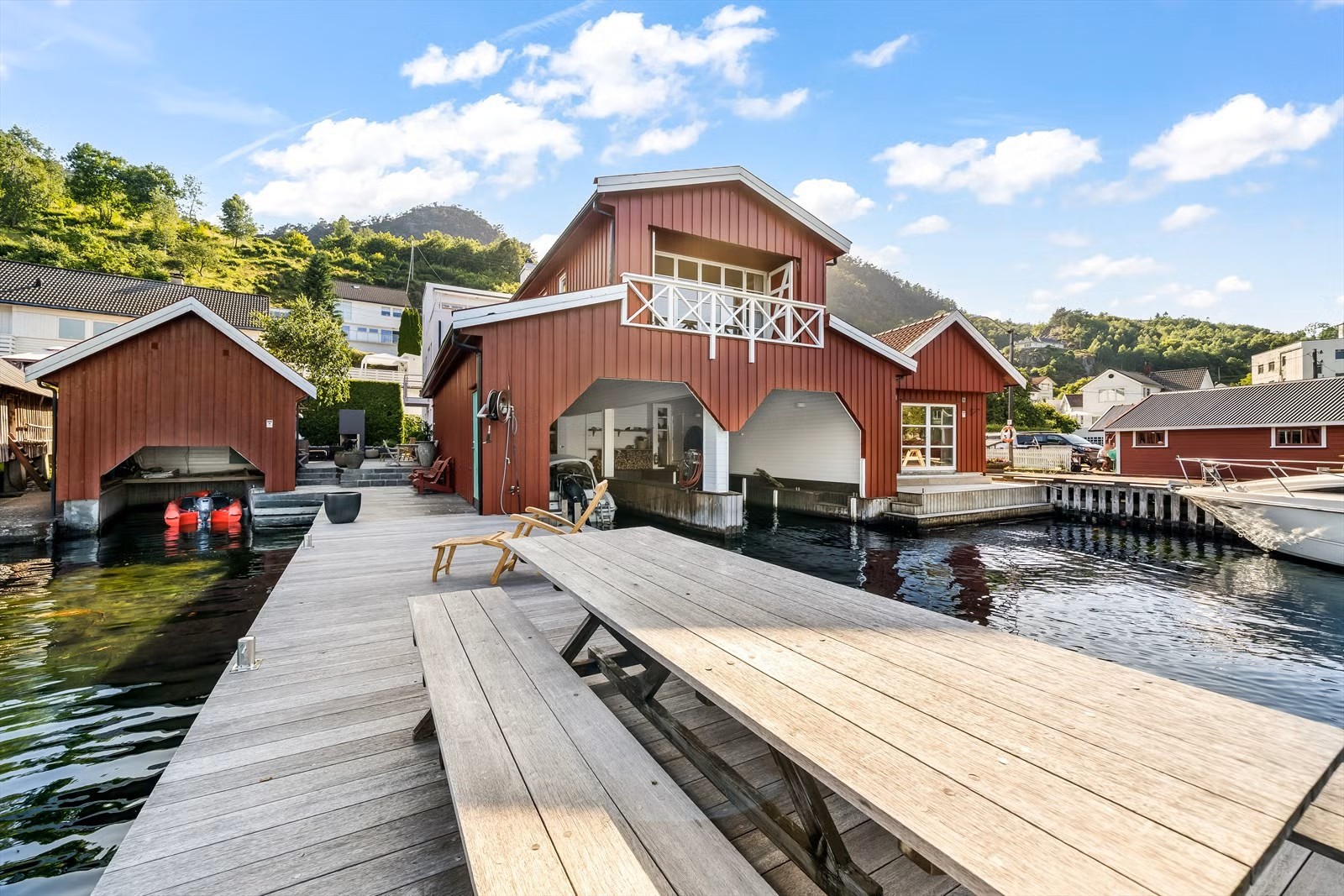 Ferienhaus Nordic Pearl in Fjellsa bei Flekkefjord, die Ansicht vom Wasser 