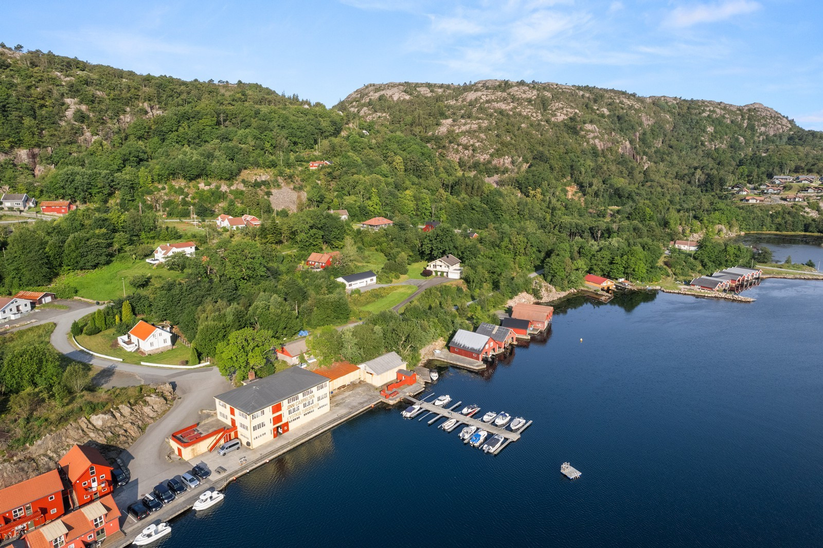 Luftbild mit der Anlage Ramsland Brygge