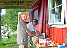 Fischreinigung am Haus