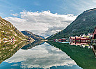 Blick auf Sigersvoll am Eidsfjord