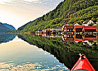 nicht weit: Sigersvoll am Eidsfjord vor Hidra, Südnorwegen