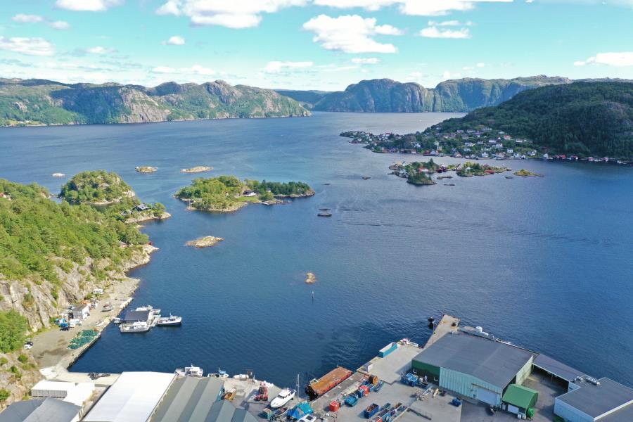 Luftbild Abelnes Stolsfjorden